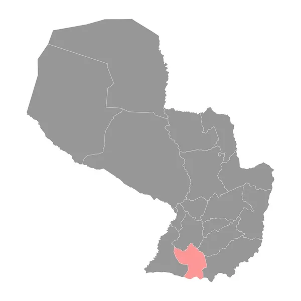 パラグアイ省のミサイル局の地図だ ベクターイラスト — ストックベクタ