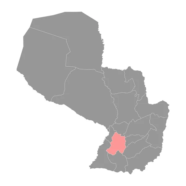 Mapa Departamentu Paragwaju Departament Paragwaju Ilustracja Wektora — Wektor stockowy