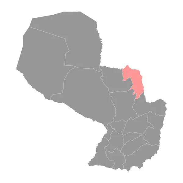 Χάρτης Του Διαμερίσματος Amambay Διαμέρισμα Παραγουάη Εικονογράφηση Διανύσματος — Διανυσματικό Αρχείο