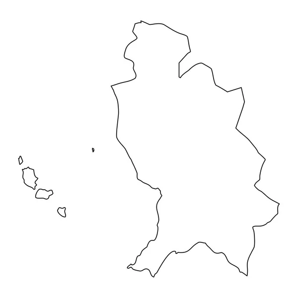 Mapa Del Estado Nayarit División Administrativa Del País México Ilustración — Vector de stock