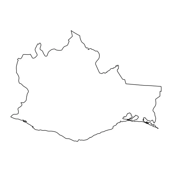 Carte État Oaxaca Division Administrative Pays Mexique Illustration Vectorielle — Image vectorielle