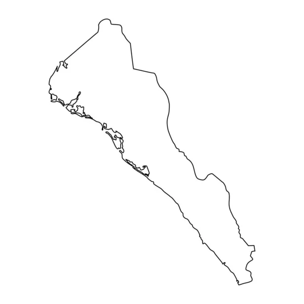 Mapa Stanu Sinaloa Administracyjny Podział Kraju Meksyku Ilustracja Wektora — Wektor stockowy