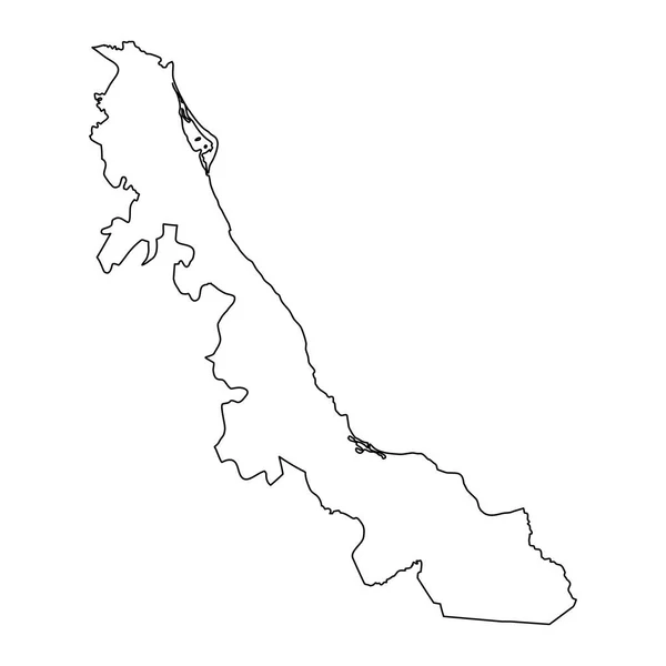 베라크루즈 Veracruz State Map 멕시코의 일러스트 — 스톡 벡터