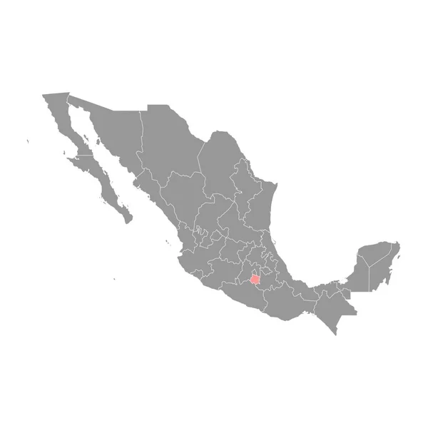 Mapa Del Estado Morelos División Administrativa Del País México Ilustración — Vector de stock