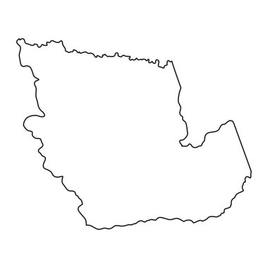 Concepcion departmanı haritası, Paraguay departmanı. Vektör illüstrasyonu.