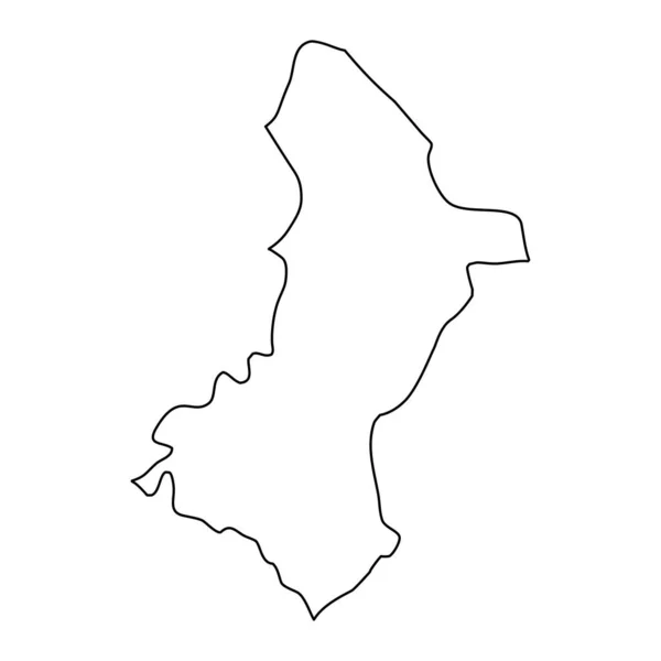 Χάρτης Του Κεντρικού Διαμερίσματος Της Παραγουάης Εικονογράφηση Διανύσματος — Διανυσματικό Αρχείο