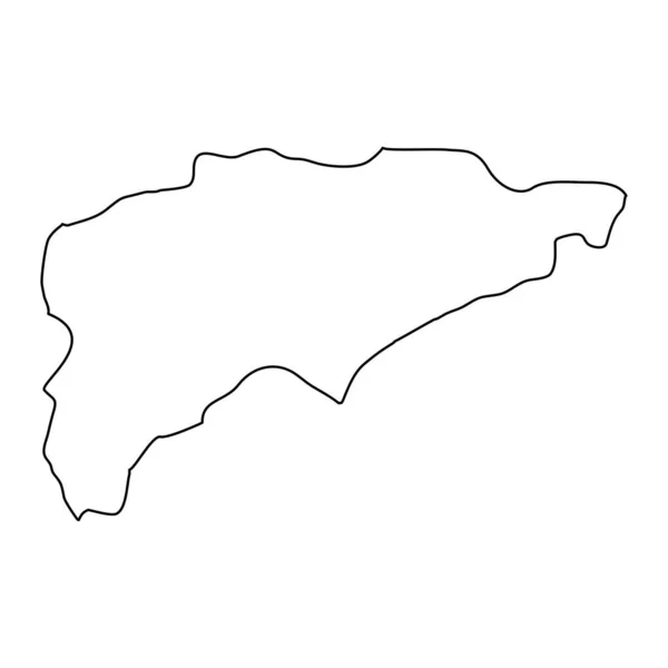 Χάρτης Διαμερισμάτων Γκουάιρα Διαμέρισμα Παραγουάη Εικονογράφηση Διανύσματος — Διανυσματικό Αρχείο