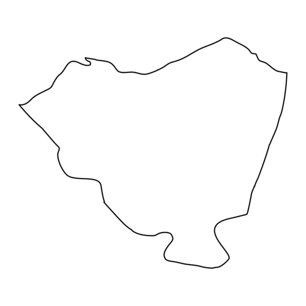 Карта Департамента Кордильеры Департамент Парагвая Векторная Иллюстрация — стоковый вектор