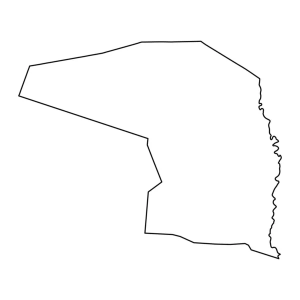Mapa Departamento Alto Paraguai Departamento Paraguai Ilustração Vetorial — Vetor de Stock