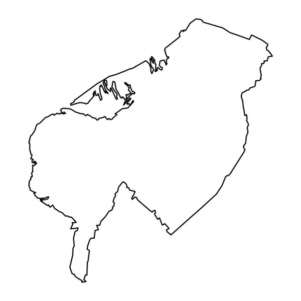 Mappa Del Dipartimento Asuncion Dipartimento Del Paraguay Illustrazione Vettoriale — Vettoriale Stock