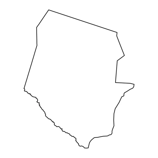 Χάρτης Του Διαμερίσματος Boqueron Διαμέρισμα Παραγουάης Εικονογράφηση Διανύσματος — Διανυσματικό Αρχείο