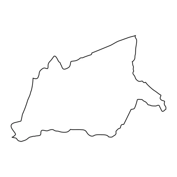 卡瓜苏省地图 巴拉圭省 矢量说明 — 图库矢量图片