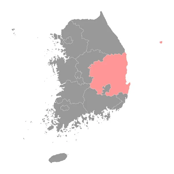 North Gyeongsang Map Province South Korea Vector Illustration — Stock Vector