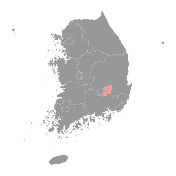 Χάρτης Daegu Μητροπολιτική Πόλη Της Νότιας Κορέας Εικονογράφηση Διανύσματος — Διανυσματικό Αρχείο
