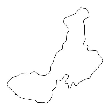 Quetzaltenango departmanı haritası, Guatemala 'nın idari bölümü. Vektör illüstrasyonu.