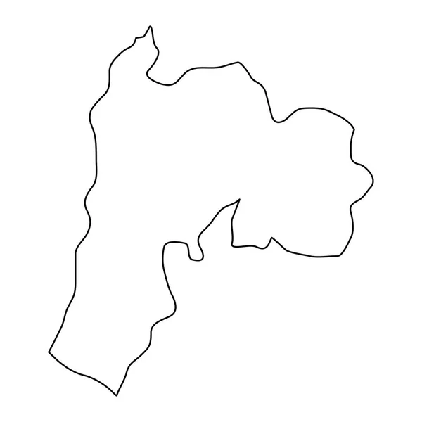 Mapa Departamento Suchitepequez Divisão Administrativa País Guatemala Ilustração Vetorial — Vetor de Stock