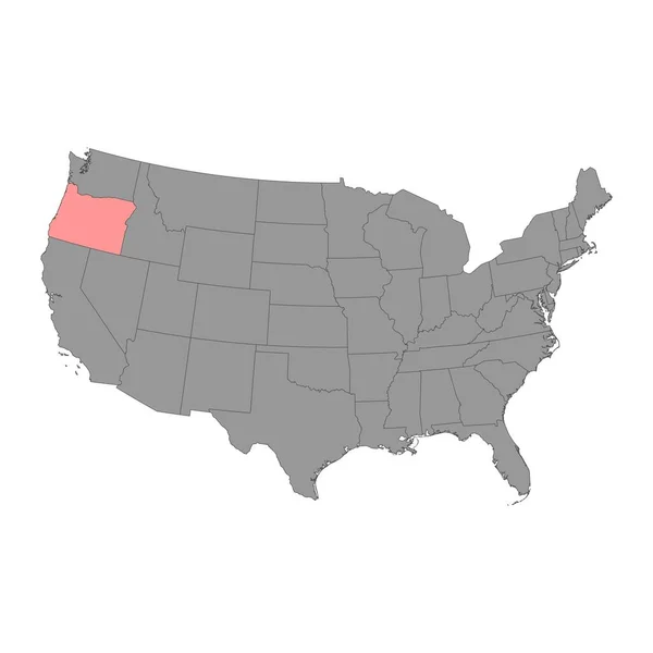 オレゴン州の地図だ ベクターイラスト — ストックベクタ