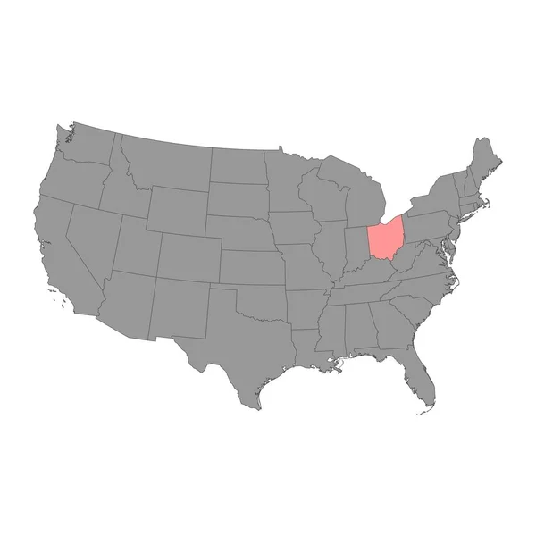 Карта Штату Огайо Приклад Вектора — стоковий вектор