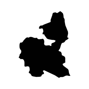 Bauchi devlet haritası, Nijerya 'nın idari bölümü. Vektör illüstrasyonu.