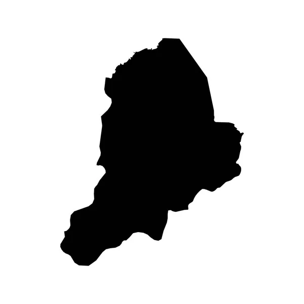 Борно Карта Штату Адміністративний Поділ Країни Нігерія Векторні Ілюстрації — стоковий вектор