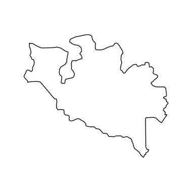 Nijer devlet haritası, Nijerya 'nın idari bölümü. Vektör illüstrasyonu.