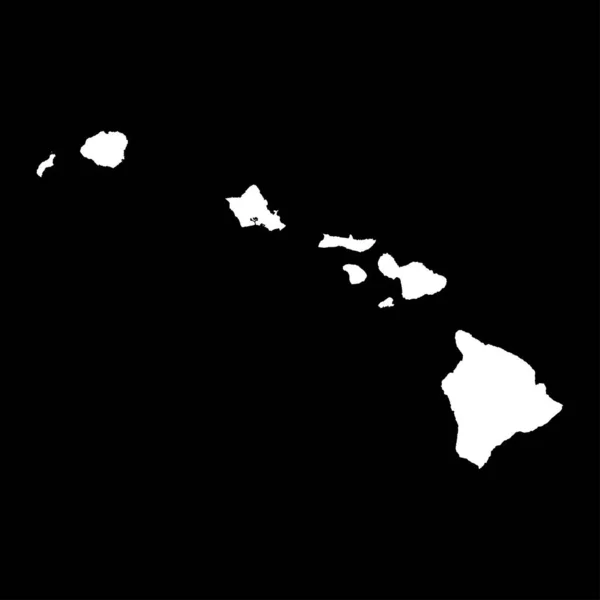 Гавайська Державна Карта Островами Приклад Вектора — стоковий вектор