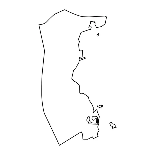 Муніципалітет Аль Даайєн Адміністративний Поділ Країни Катару Векторні Ілюстрації — стоковий вектор