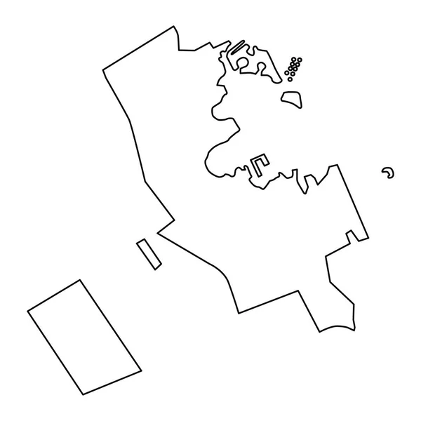 Dawhah Municipalité Division Administrative Pays Qatar Illustration Vectorielle — Image vectorielle