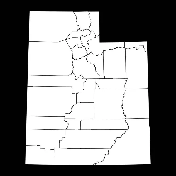 ユタ州の地図だ ベクターイラスト — ストックベクタ