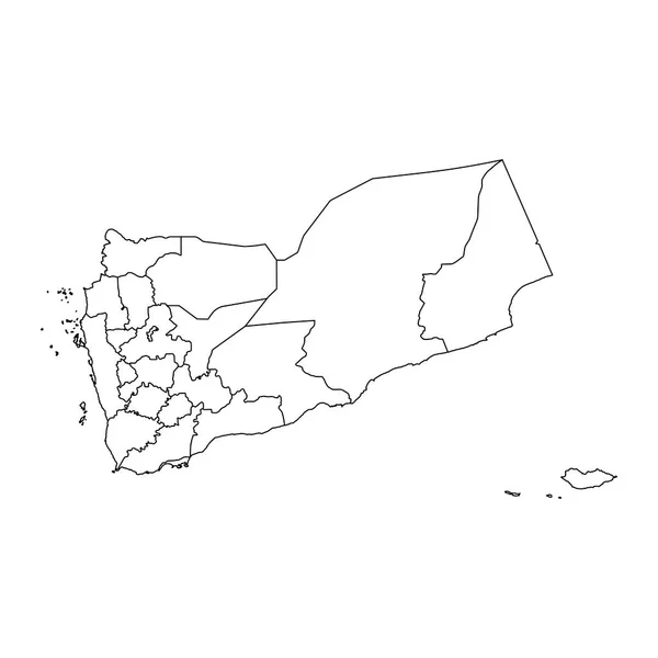 Verwaltungsgliederung Des Jemen Vektorillustration — Stockvektor