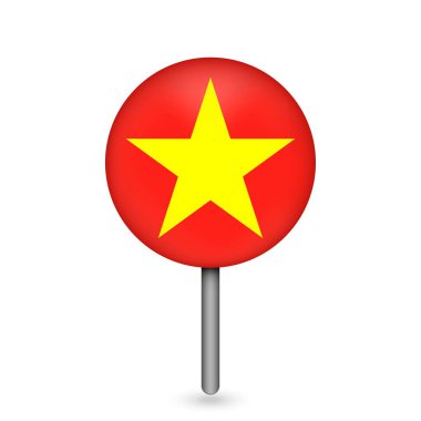 Vietnam 'ın haritası. Vietnam bayrağı. Vektör illüstrasyonu.