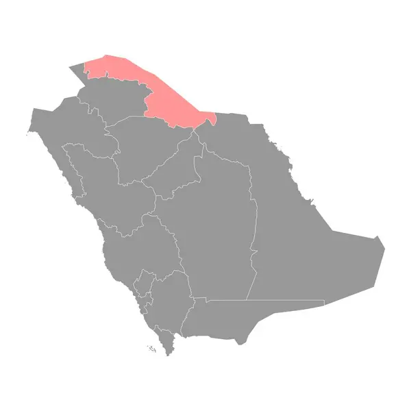 北部国境地域 サウジアラビアの行政区分 ベクトルイラスト — ストックベクタ