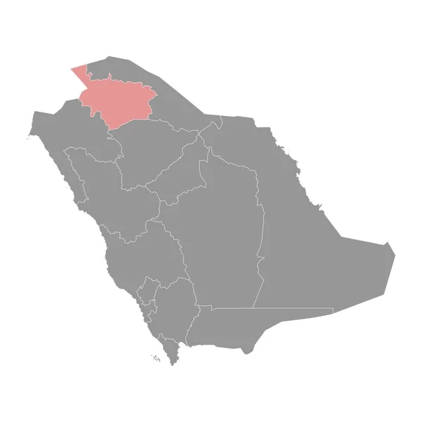 Jawf省 沙特阿拉伯国家行政区划 矢量说明 — 图库矢量图片