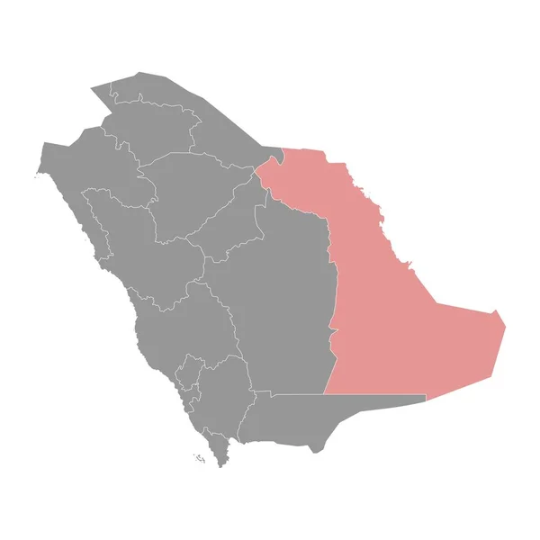 東部州 サウジアラビアの行政部門 ベクトルイラスト — ストックベクタ
