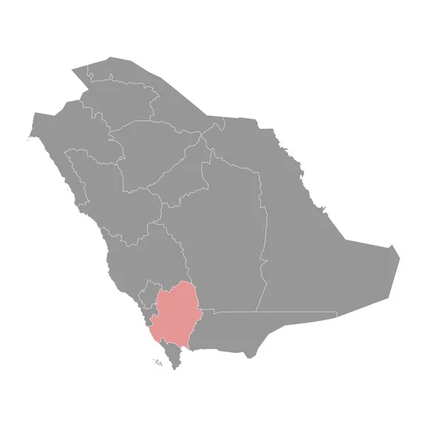 Província Asir Divisão Administrativa País Arábia Saudita Ilustração Vetorial —  Vetores de Stock