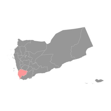 Taiz Valiliği, Yemen 'in idari bölümü. Vektör illüstrasyonu.