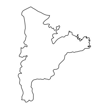 Dakahlia Valiliği haritası, Mısır idari bölümü. Vektör illüstrasyonu.