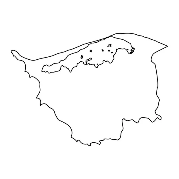 Mappa Del Governatorato Kafr Sheikh Divisione Amministrativa Dell Egitto Illustrazione — Vettoriale Stock