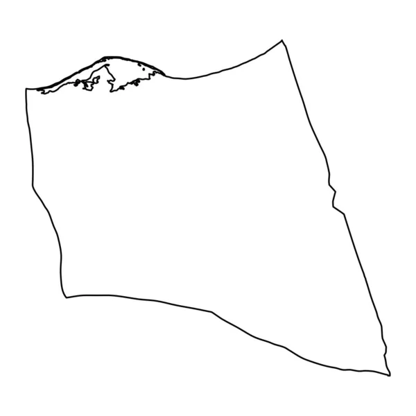 Карта Провінції Північний Синай Адміністративний Поділ Єгипту Векторні Ілюстрації — стоковий вектор