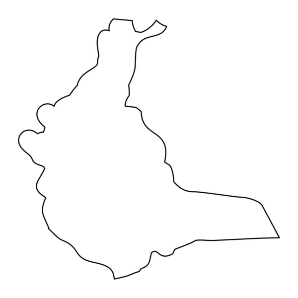 Mappa Del Governatorato Qalyubiyya Divisione Amministrativa Dell Egitto Illustrazione Vettoriale — Vettoriale Stock