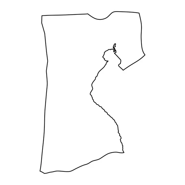苏伊士省地图 埃及行政区划 矢量说明 — 图库矢量图片