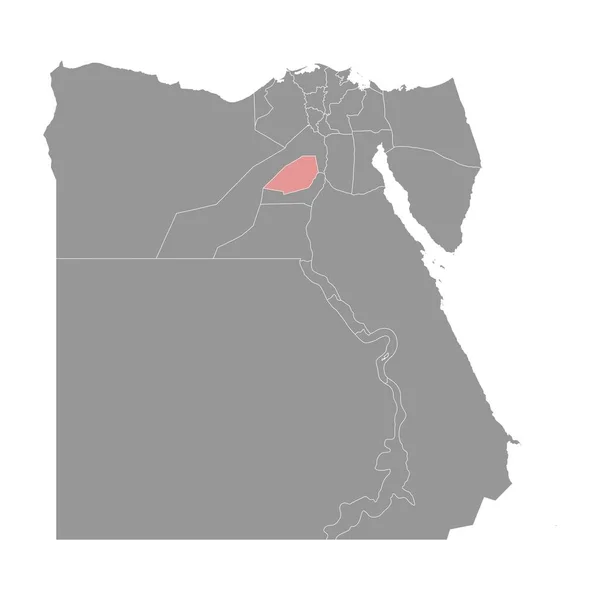 Faiyum Governorate Map Správní Divize Egypta Vektorová Ilustrace — Stockový vektor