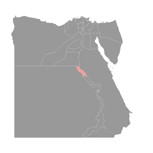 Карта Провинции Асют Административное Деление Египта Векторная Иллюстрация — стоковый вектор