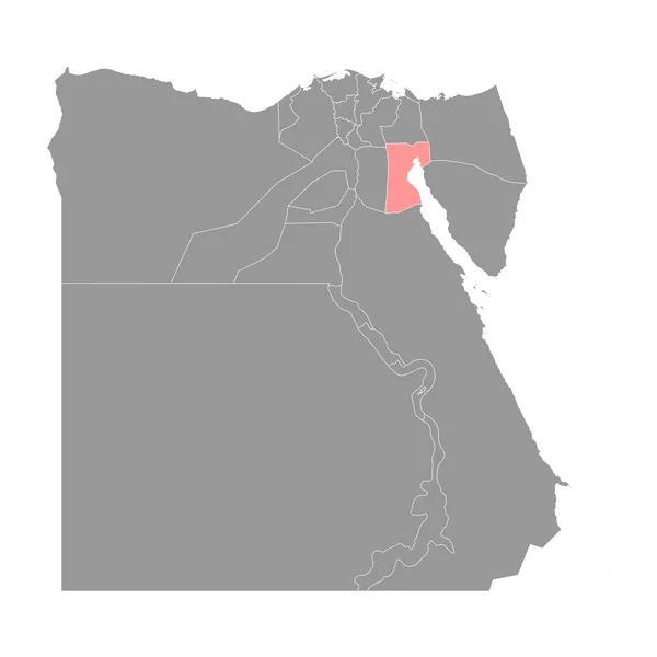 Suez Governnorate Kartta Hallinnollinen Jako Egyptin Vektoriesimerkki — vektorikuva