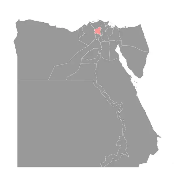 Карта Провинции Гарбия Административное Деление Египта Векторная Иллюстрация — стоковый вектор