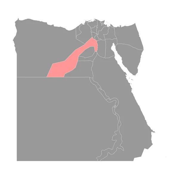Guvernérská Mapa Gíze Správní Oddělení Egypta Vektorová Ilustrace — Stockový vektor