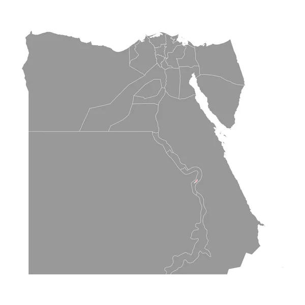 Luxor Governorate Mapa División Administrativa Egipto Ilustración Vectorial — Vector de stock