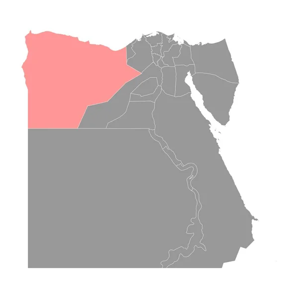 Карта Провинции Матрух Административное Деление Египта Векторная Иллюстрация — стоковый вектор