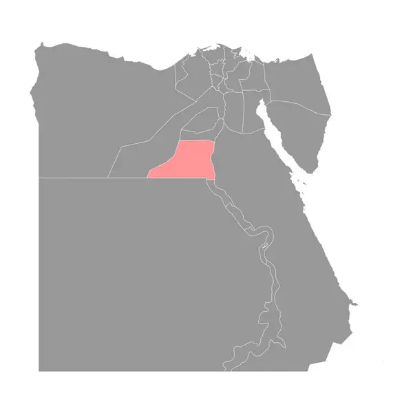 Minya Governorate Map Administrativní Divize Egypta Vektorová Ilustrace — Stockový vektor
