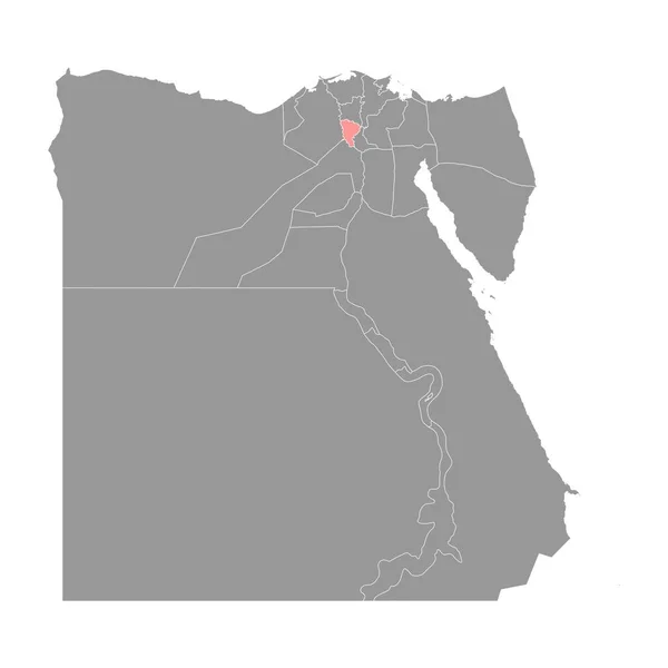 Monufia Governorate Map Podział Administracyjny Egiptu Ilustracja Wektora — Wektor stockowy